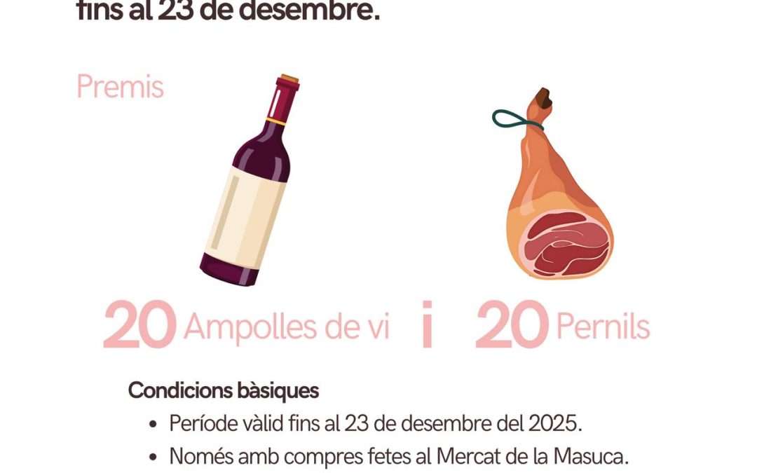 Compra al Mercat i participa en el sorteig de 20 lots de Nadal